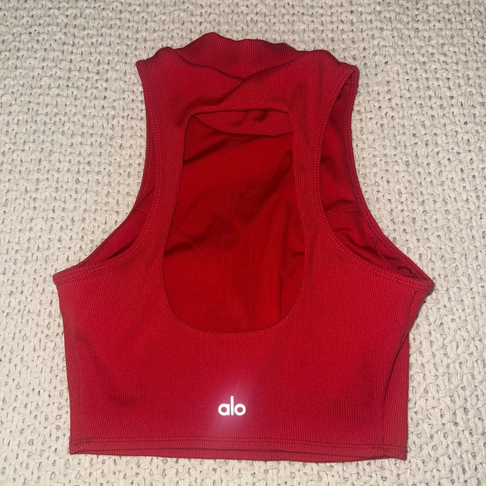 Alo Red Crop Top